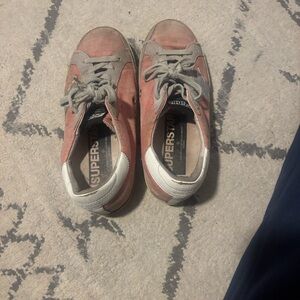 Golden Goose Superstar Pink and Gray Sneakers